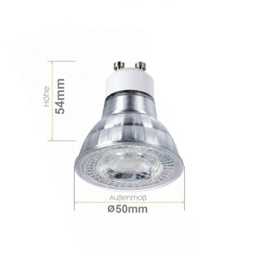 Sweet LED LED Deckenspots spots gebürstet Aufbauspots GU10 7 W Aluminium 230V, Warmweiß, Deckenaufbauleuchte, Aufbaustrahler, Deckenspot