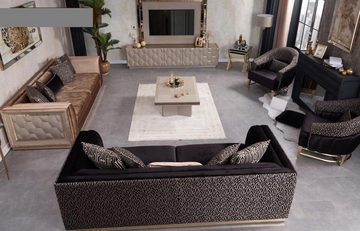 JVmoebel Sofa Sofa 3 Sitzer Couch Holz möbel Sofas Couch italienischer Stil
