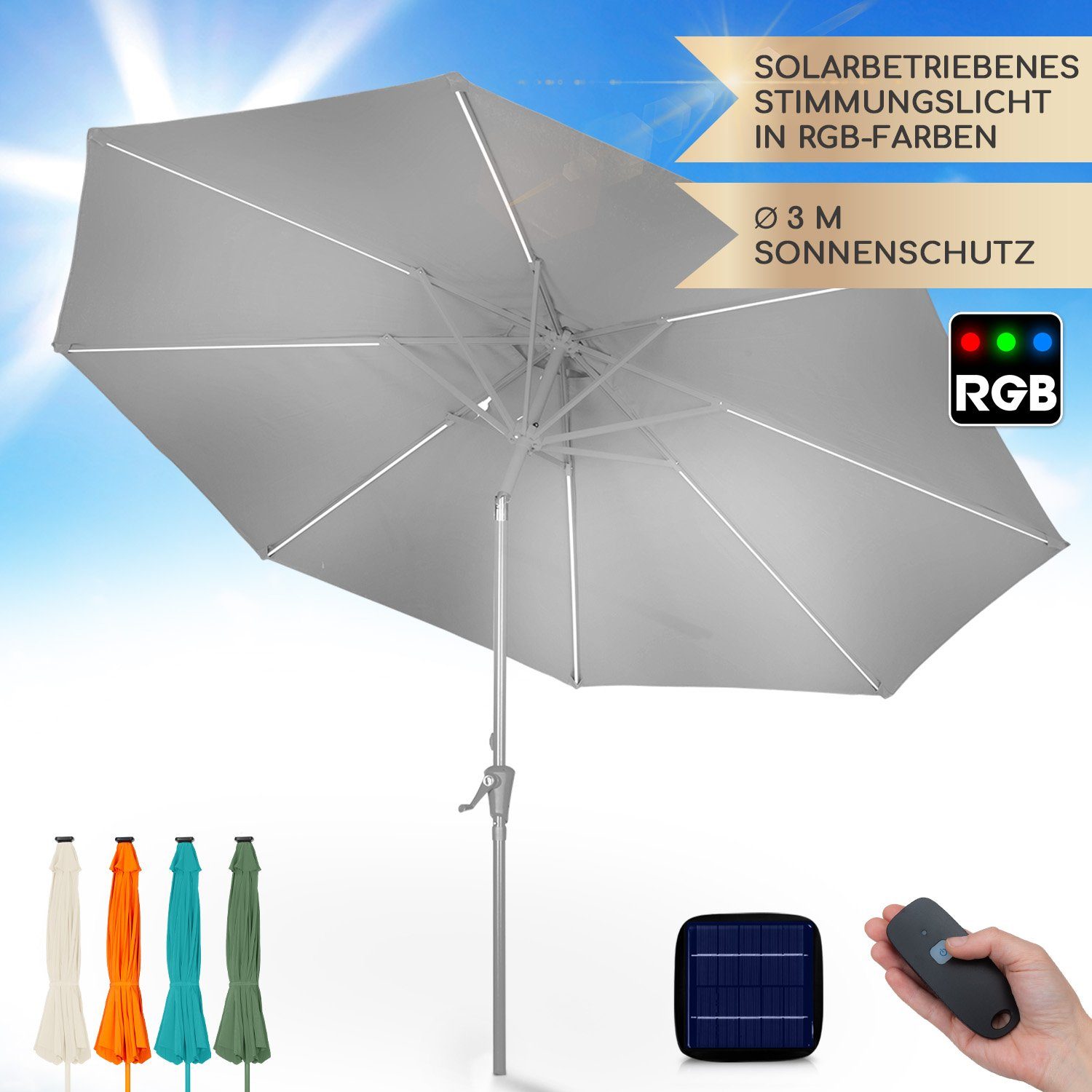 blumfeldt Sonnenschirm Blumfeldt Calais Sonnenschirm LED günstig online kaufen