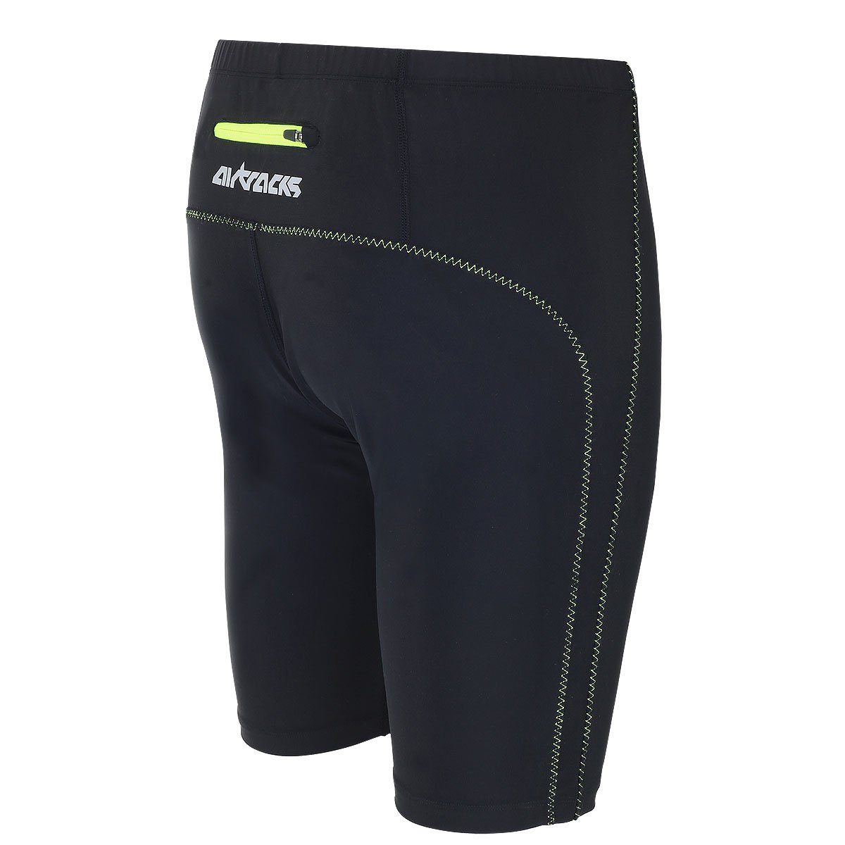 Airtracks Lauftights Herren Laufhose Kurz Neon (Sporthose mit Kompressionswirkung, & Quick Dry Funktion) » S M L XL XXL XXXL «