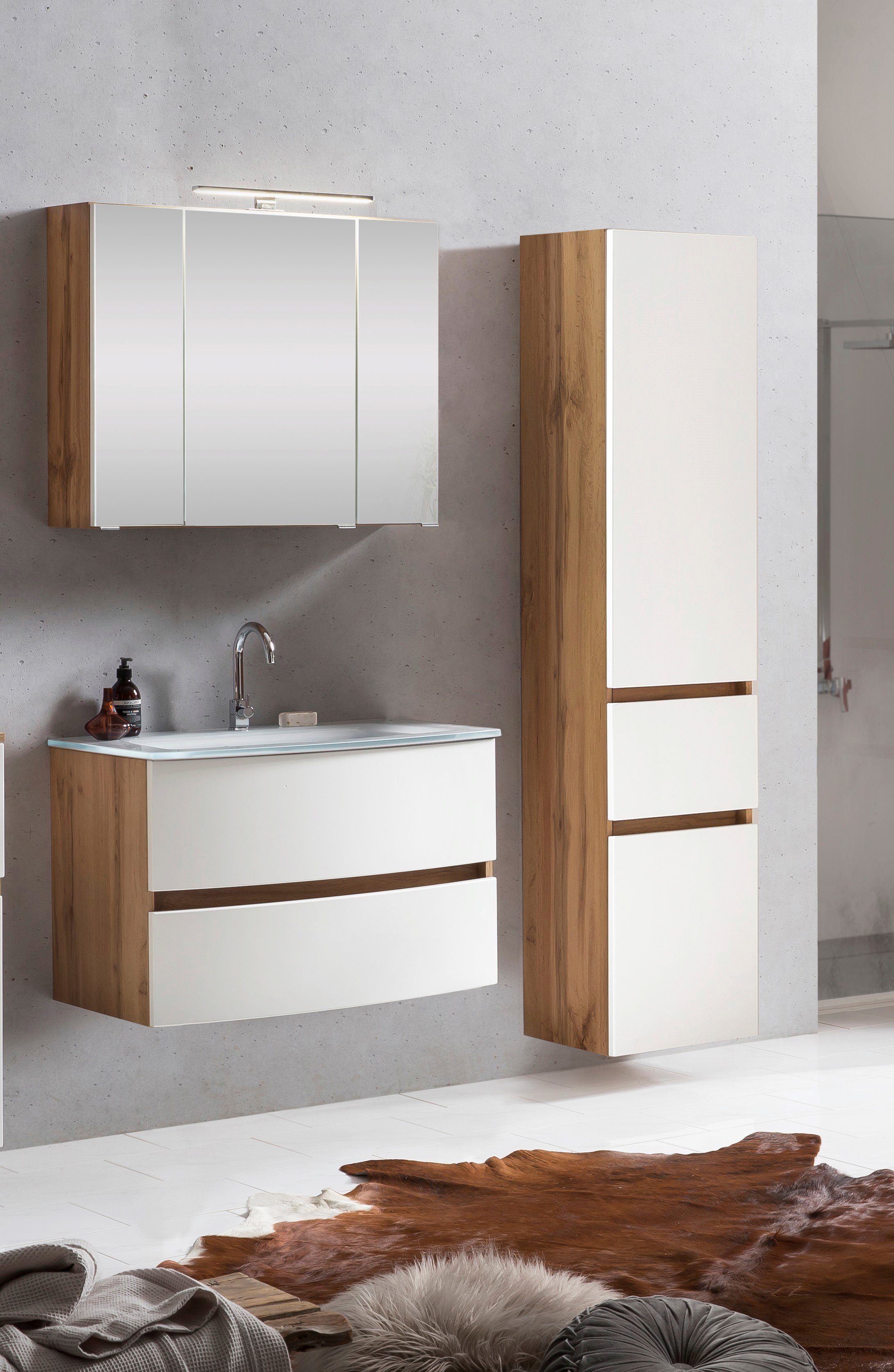 welltime Badezimmer-Set Kaunas, (Set, 3-St), bestehend günstig online kaufen