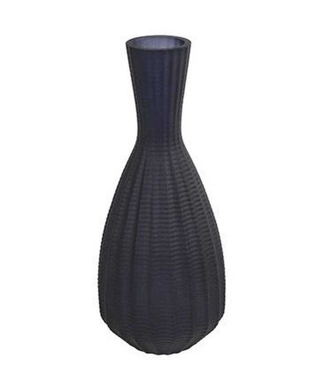 St) (1 L10B10H25CM Wunderschöne Dekovase schwarz Annalisa Annimuck Glas Vase in
