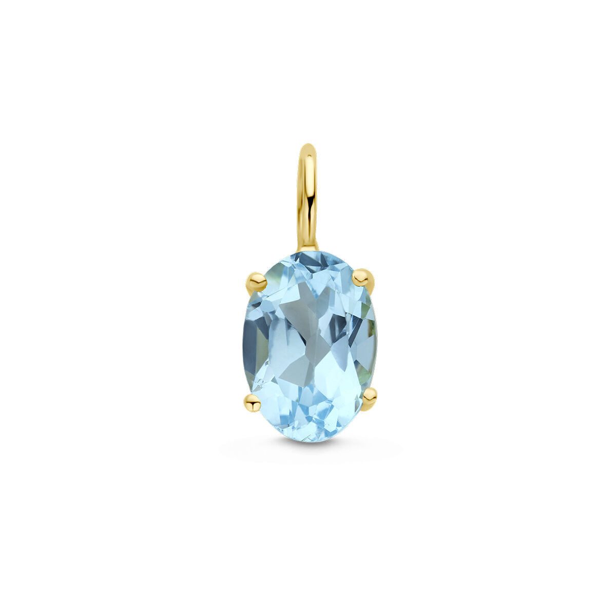 NICEANDnoble Kettenanhänger 585er Gelbgold Kettenanhänger Blautopas günstig online kaufen