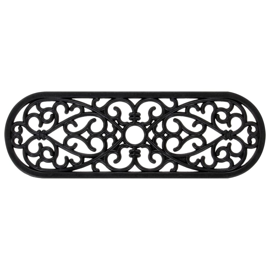 vidaXL Stufenmatte Design 7 Stufenmatten Stufenschutz Rutschschutz Gummimatte 5 Stk 25x75