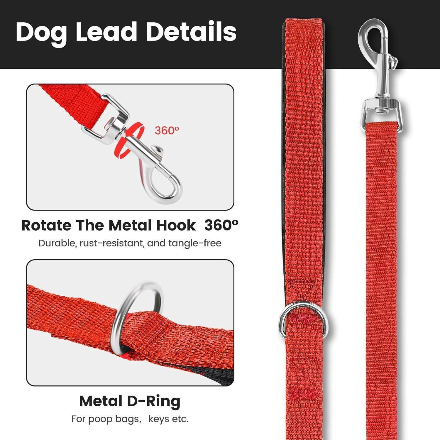 HAPPY HACHI Schleppleine Schleppleine für Hunde 5m Nylon robust mit D-Karabiner