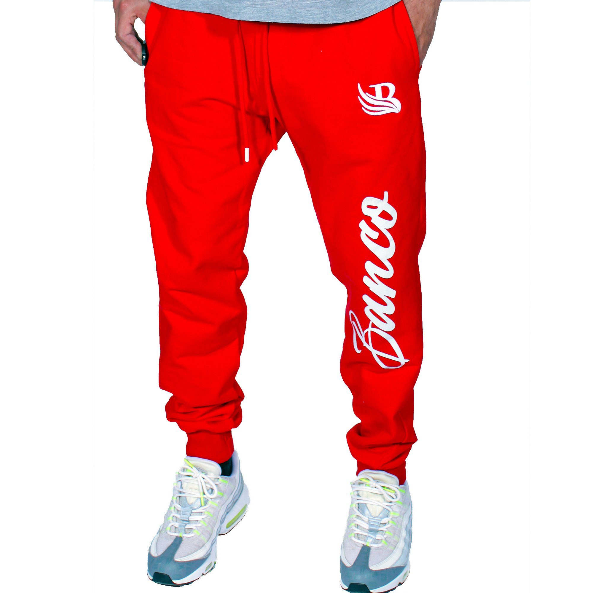 Banco Jogginghose Banco Herren Jogginghose Trainingshose Sporthose Streetwear Sweatpants Rot