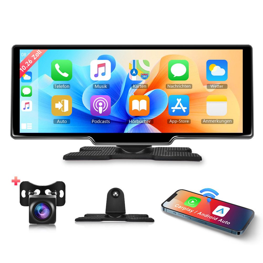 10,26 Zoll mit drahtlosem Apple Carplay Apple Airplay 2+32G Android Autoradio