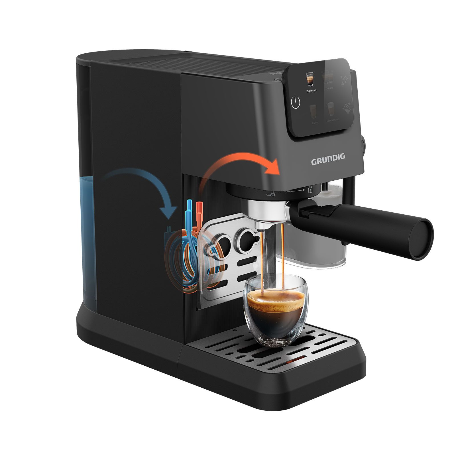 Grundig Siebträgermaschine KSM 5330, Siebträger-Espressomaschine – Bild 5 von 5