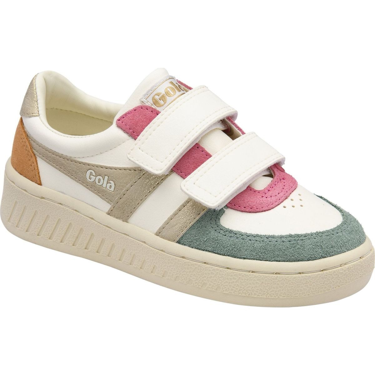 Gola Grandslam Quadrant Strap Sneaker Kids Outdoorschuh Modischer Kinder-Sneaker mit recyceltem Material, doppeltem