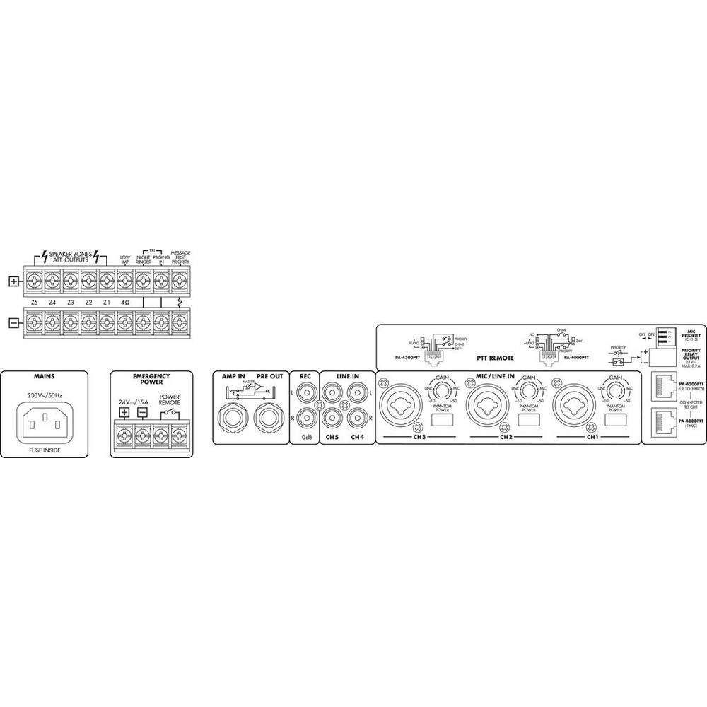 Monacor ELA-Mono-Mischverstärker PA-1240 Verstärker
