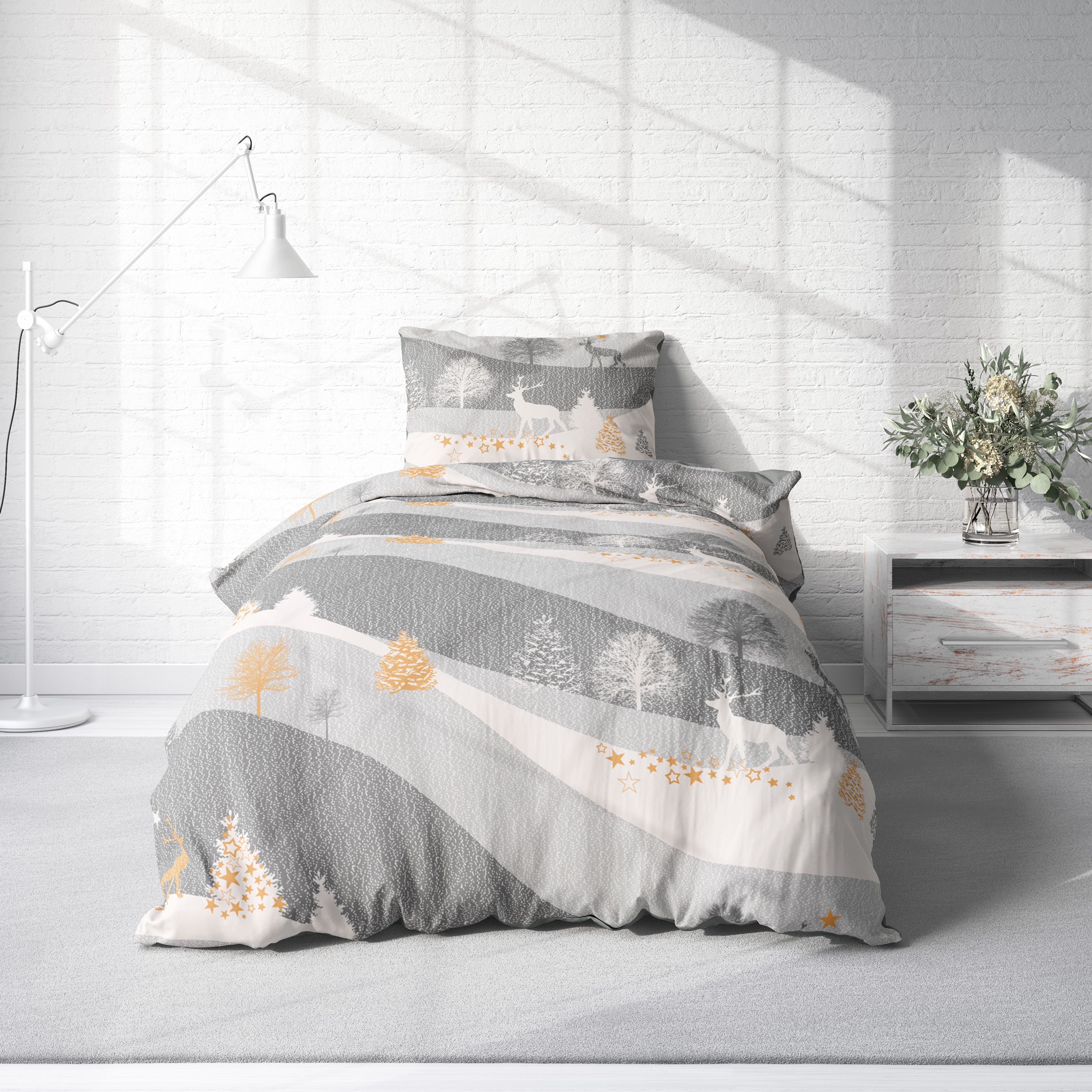 One Home Bettwäsche Winter Wonderland Weihnachten, günstig online kaufen