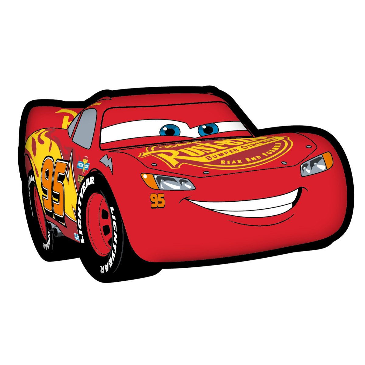 Disney Cars Dekokissen Lightning McQueen Kuschelkissen Charakter Kissen aus Polarfleece