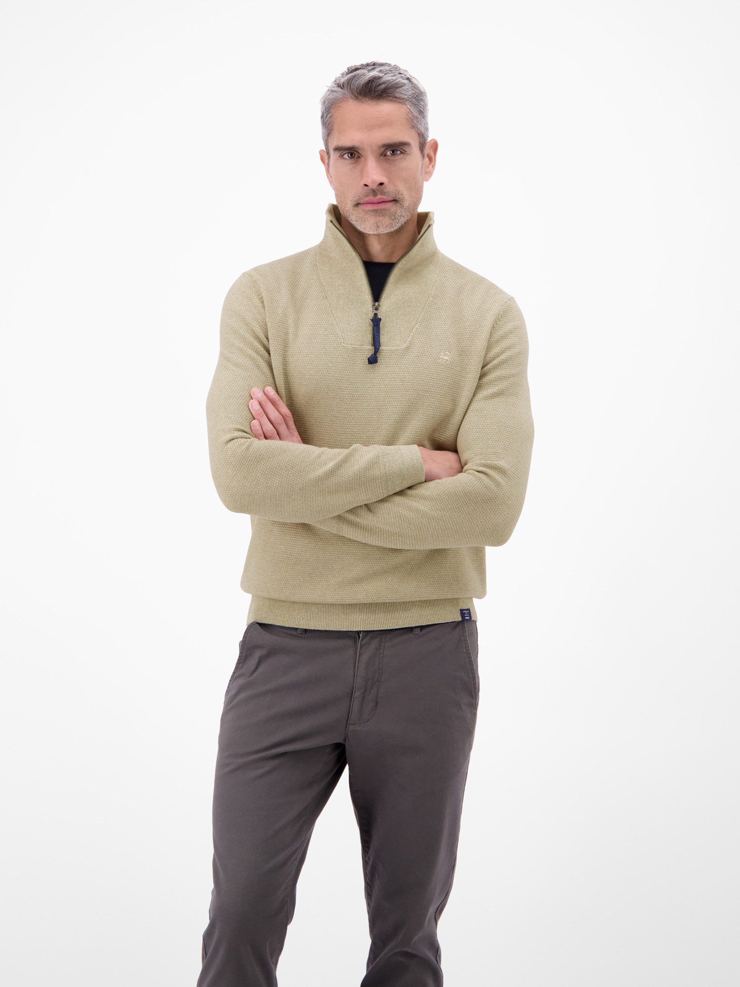 Strickpullover Herren Stricktroyer in Twist-Struktur