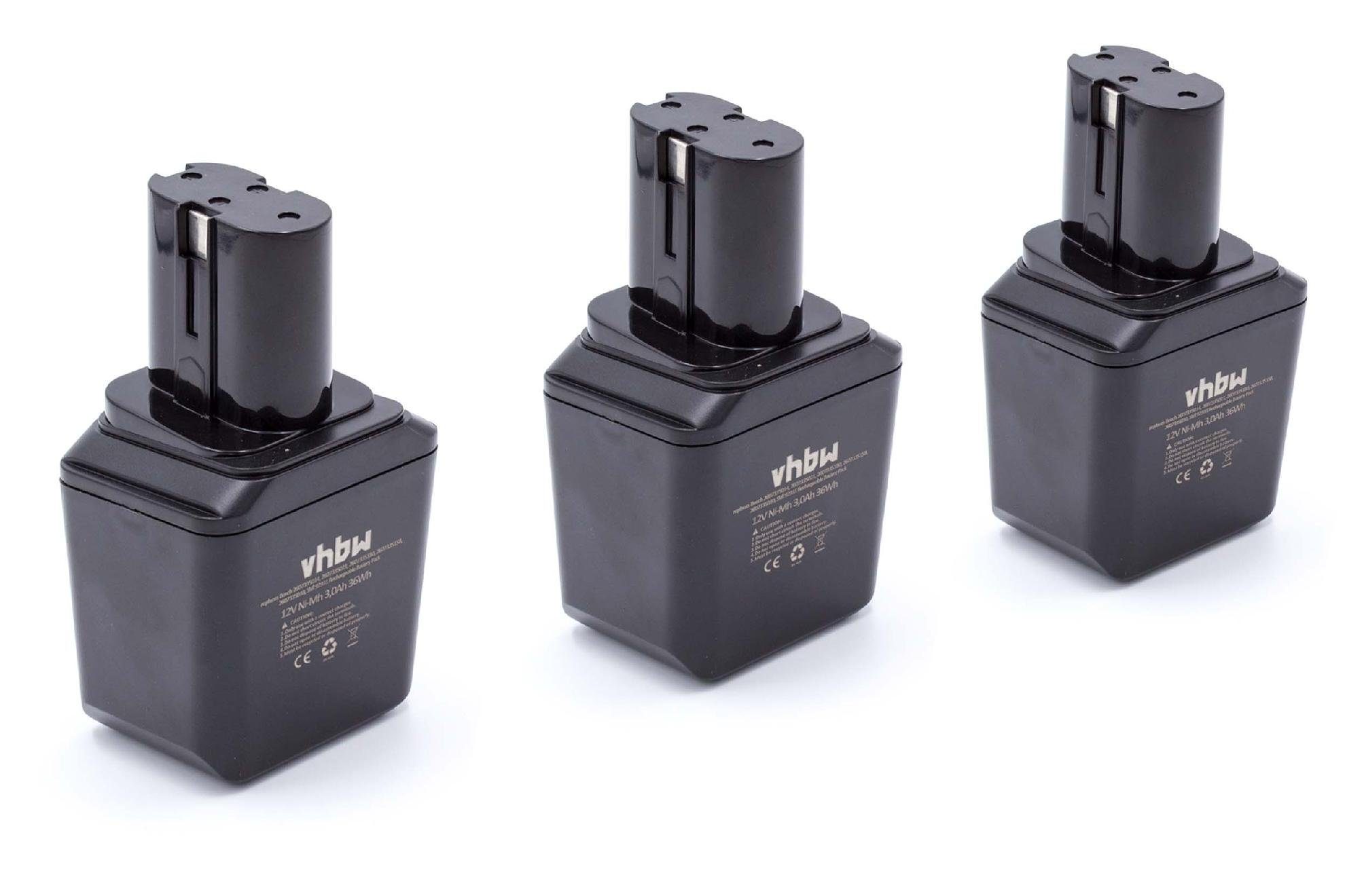 vhbw Akku passend für Kompatibel mit Bosch PBM-Serie 1. Generation mit Knolle Akku 12Volt Elektrowerkzeug (3000mAh, 12V, NiMH) 3000 mAh