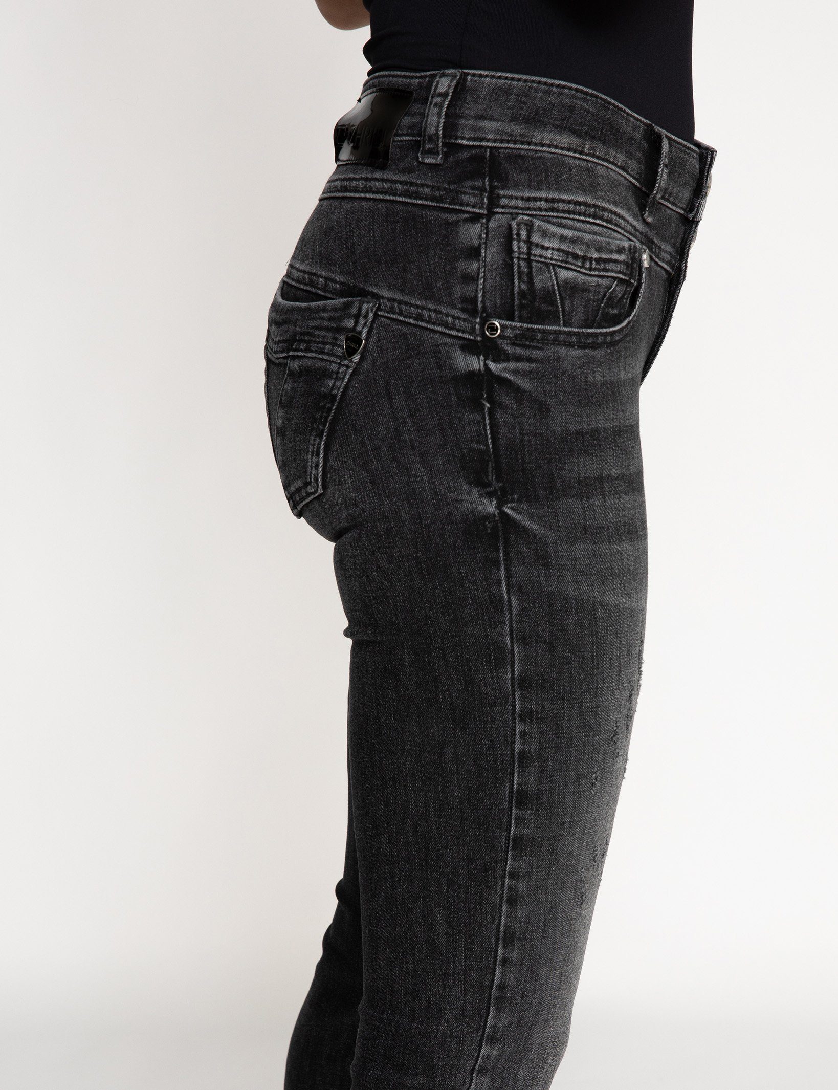 Zhrill Skinny-fit-Jeans Skinny angenehmer Sitzkomfort Jeans KELA Black