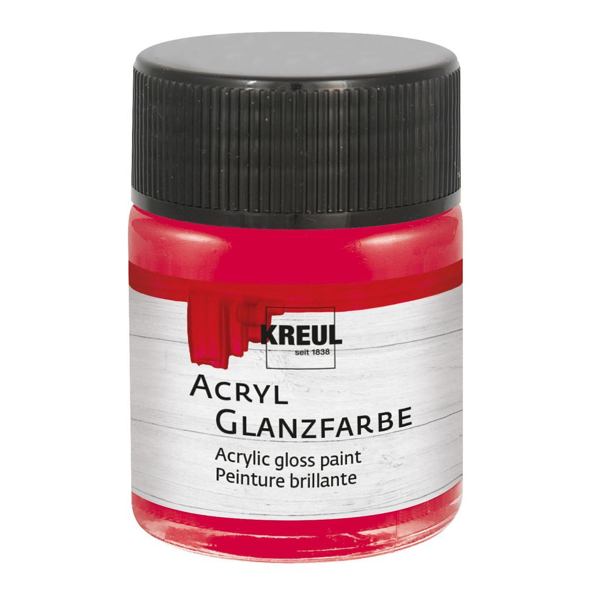 C. KREUL Acrylfarbe KREUL Acryl Glanzfarbe dunkelrot 50ml Glas