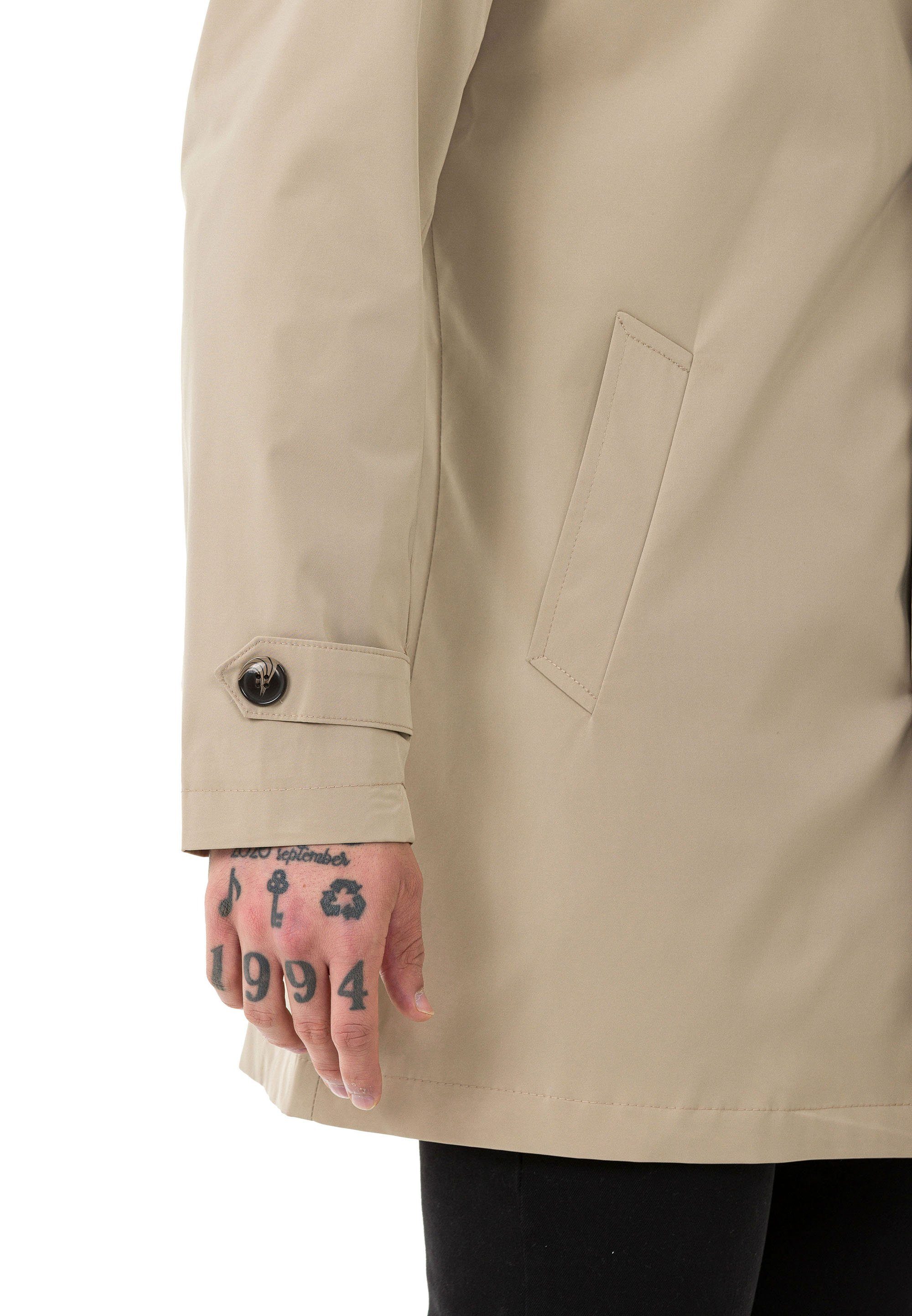 RedBridge Kurzmantel mit Reverskragen und Knopfleiste Klassisch Casual Elegante, zeitlose Optik für Business und Casual-Looks