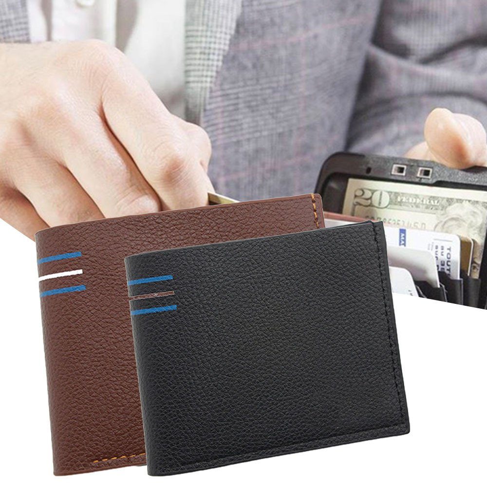 Blusmart Geldbörse Persönlichkeit Kurzer brown Brieftasche, l3691 Geldbeutel, dark Portemonnaie PU-Geldbörse, Männliche