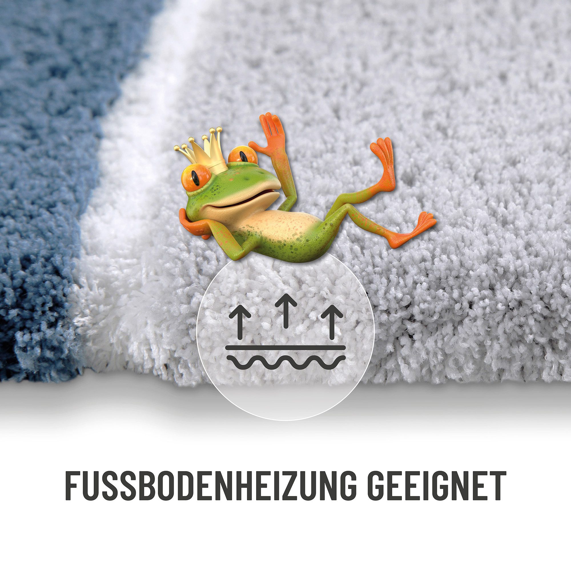 Homie Living Badematte Rio Marina, Höhe 30 mm, rutschhemmend beschichtet, schnell trocknend, fußbodenheizungsgeeignet, Polyester, rechteckig, flauschiger Badtep – Bild 5 von 5