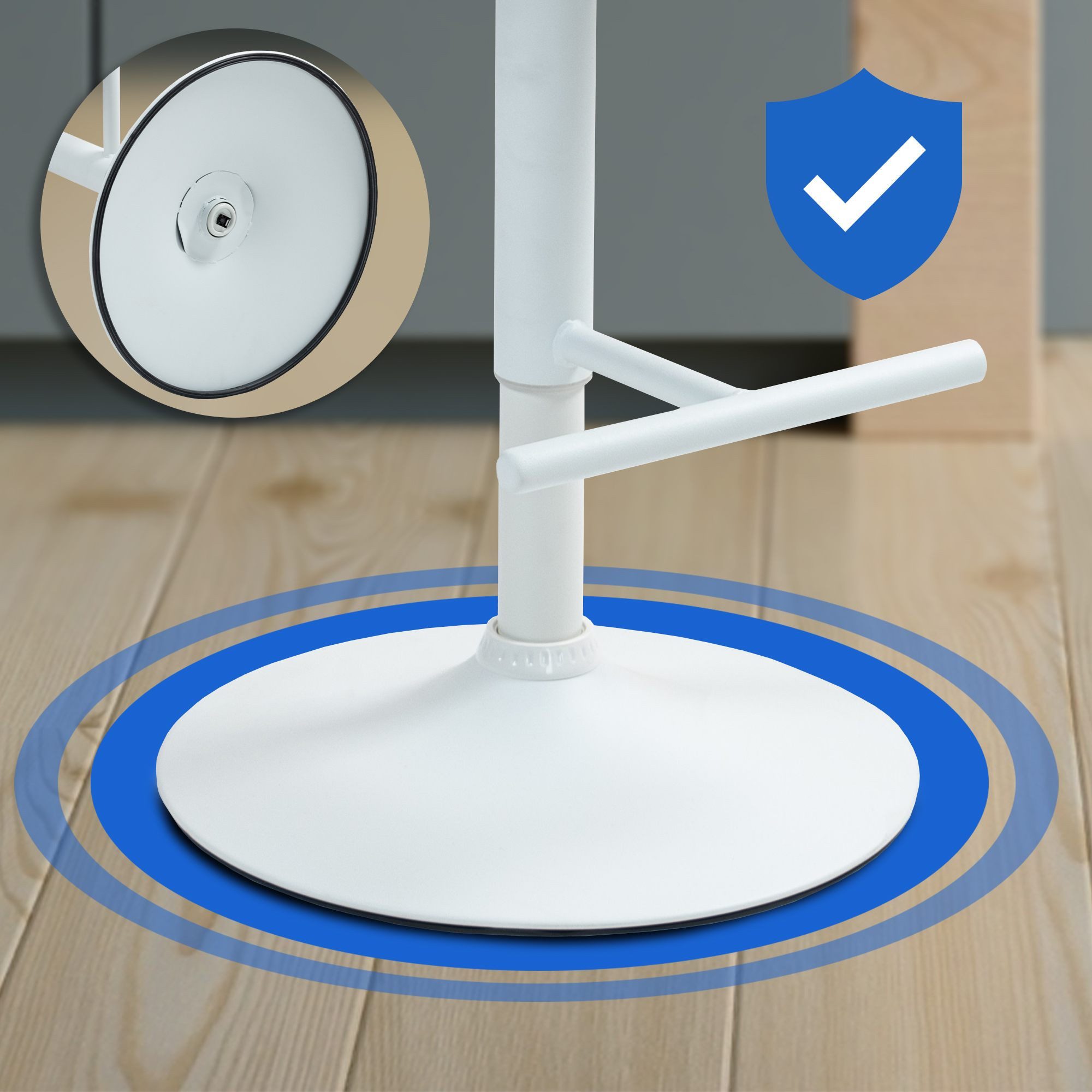 CLP Barhocker Damar, mit Kunstlederbezug, drehbar, höhenverstellbar