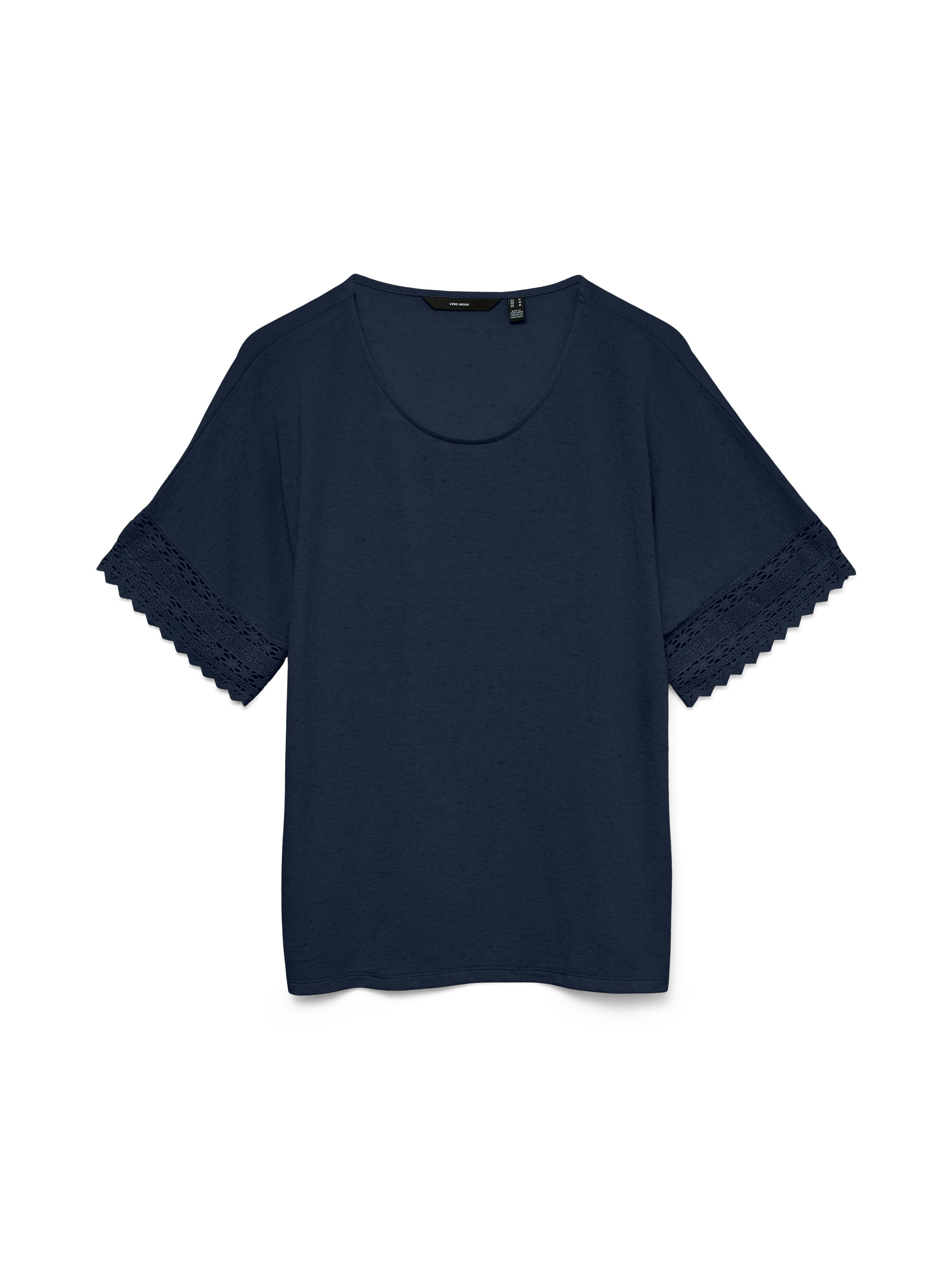 Kurzarmshirt VMGINA SS LACE TOP JRS