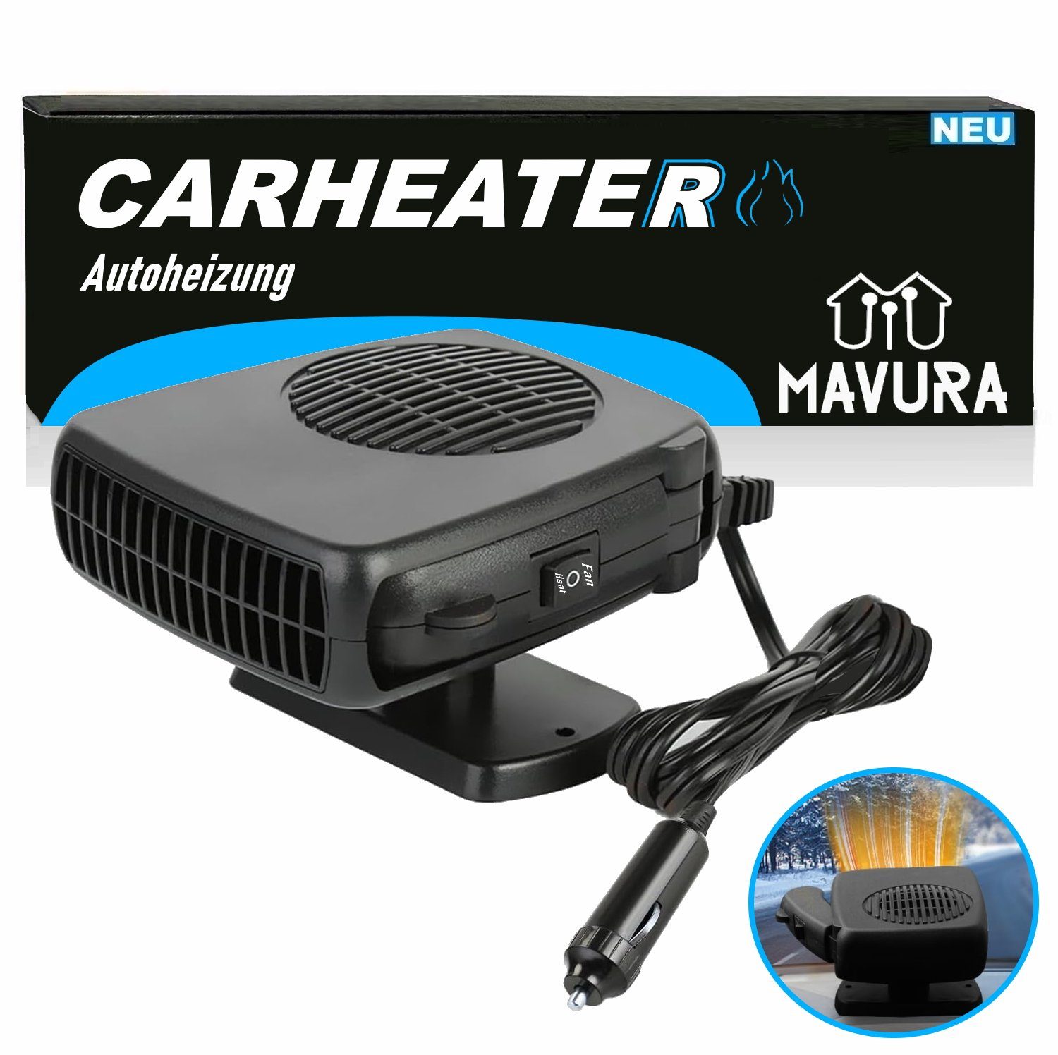 MAVURA Schnellheizlüfter CARHEATER Heizlüfter Auto Zusatzheizung