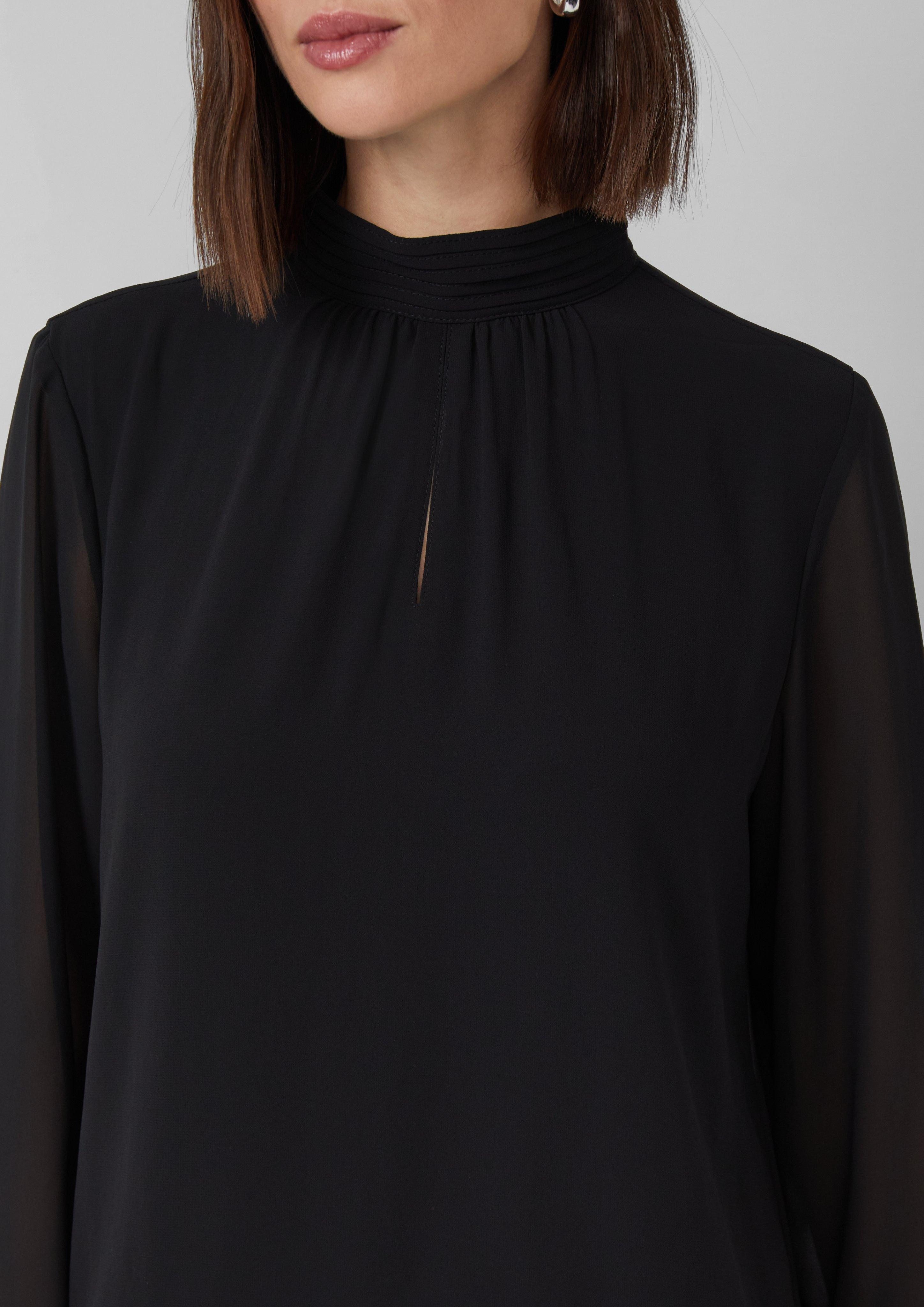 s.Oliver BLACK LABEL Langarmbluse Chiffon-Bluse mit günstig online kaufen