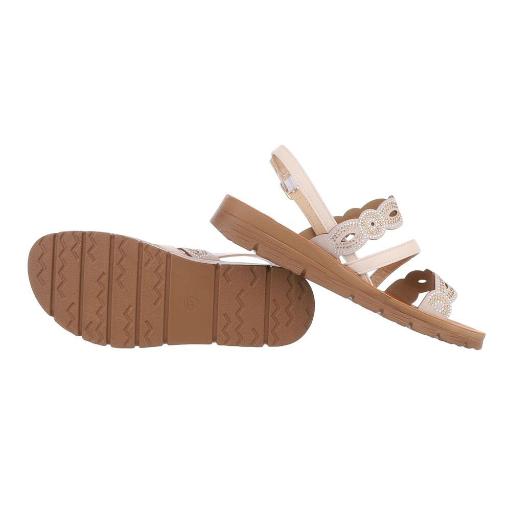 Ital-Design Damen Freizeit Riemchensandalette Keilabsatz/Wedge Riemchensand günstig online kaufen