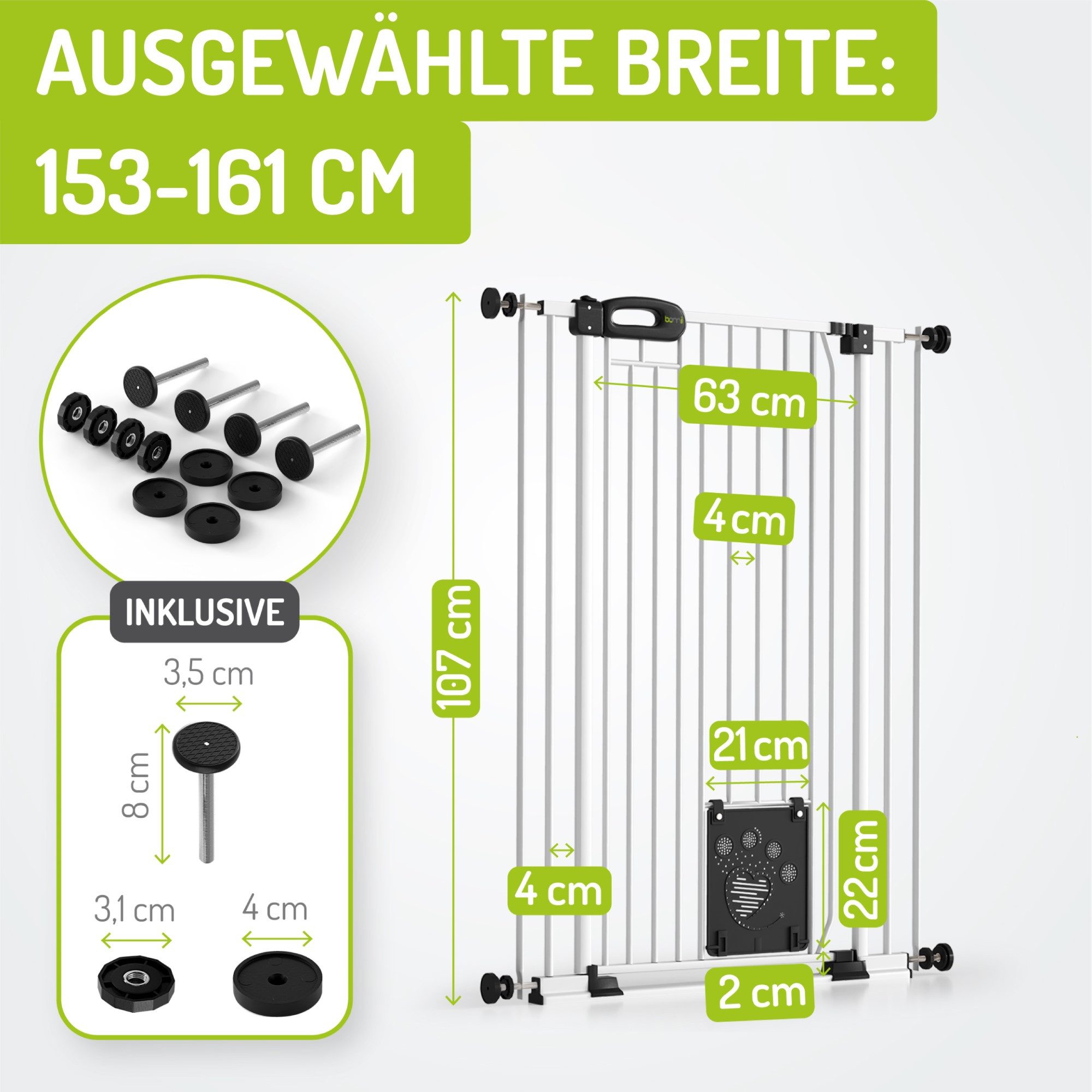 BOMI Türschutzgitter Tierschutzgitter mit Katzenklappe Merle günstig online kaufen