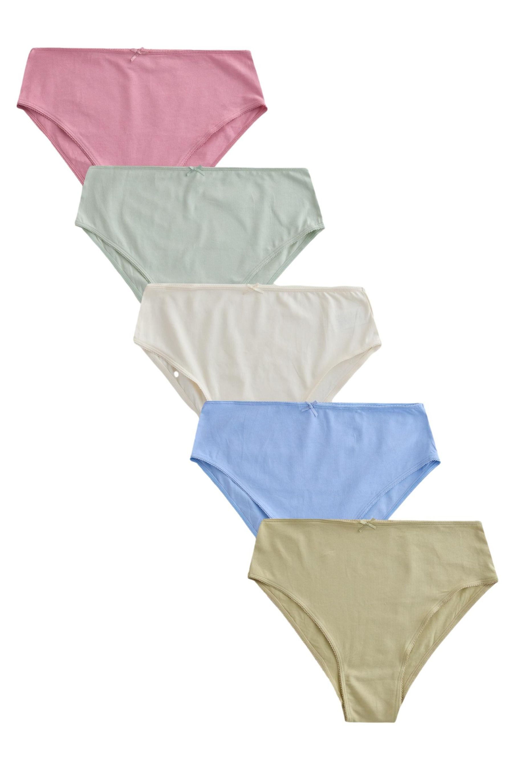 Slip 5er-Pack Hochbund-Slips, hoher Beinausschnitt