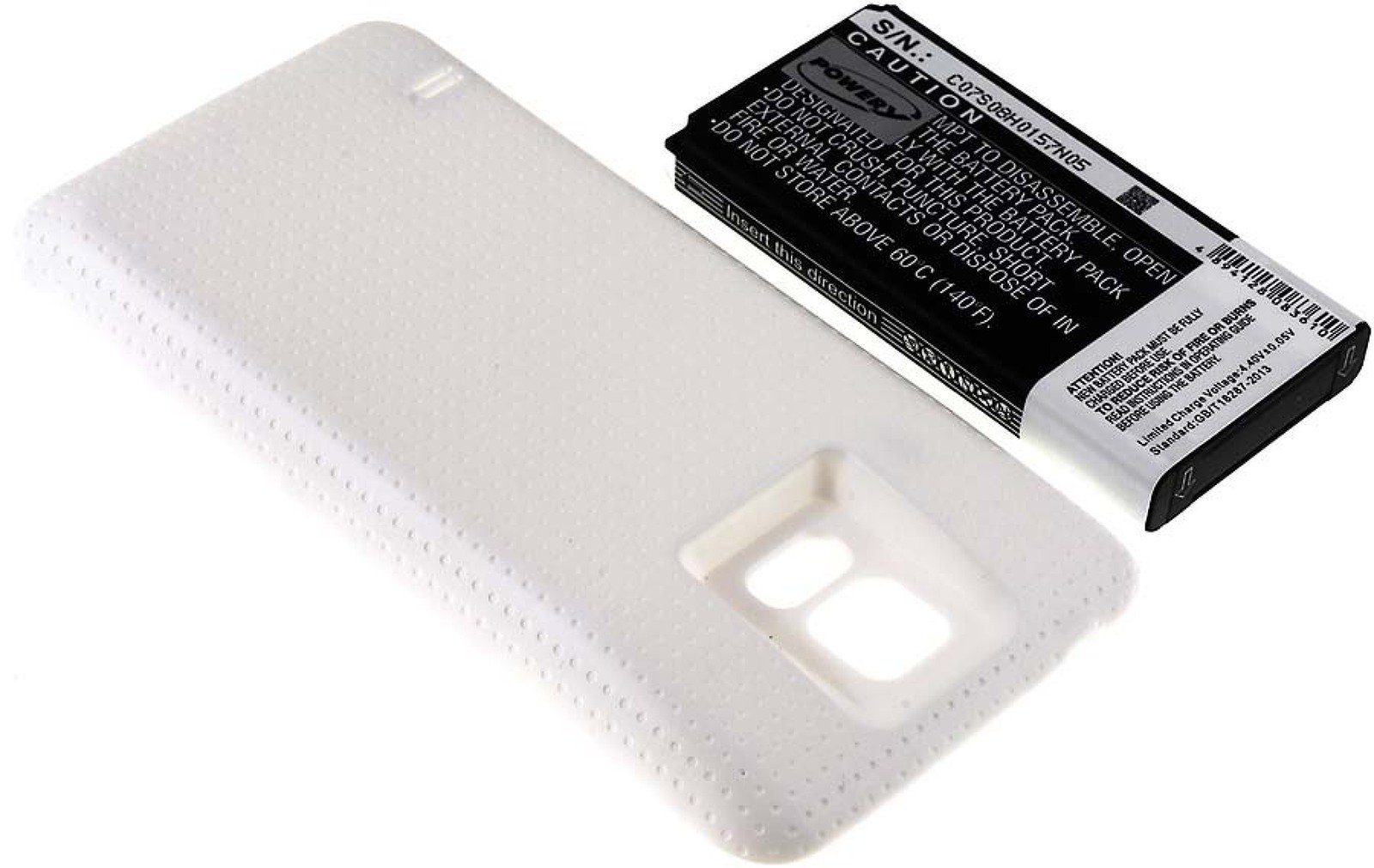 Smartphone-Akku 5600 LTE mAh Powery für Galaxy S5 Weiß Akku (3.85 Samsung V) 5600mAh