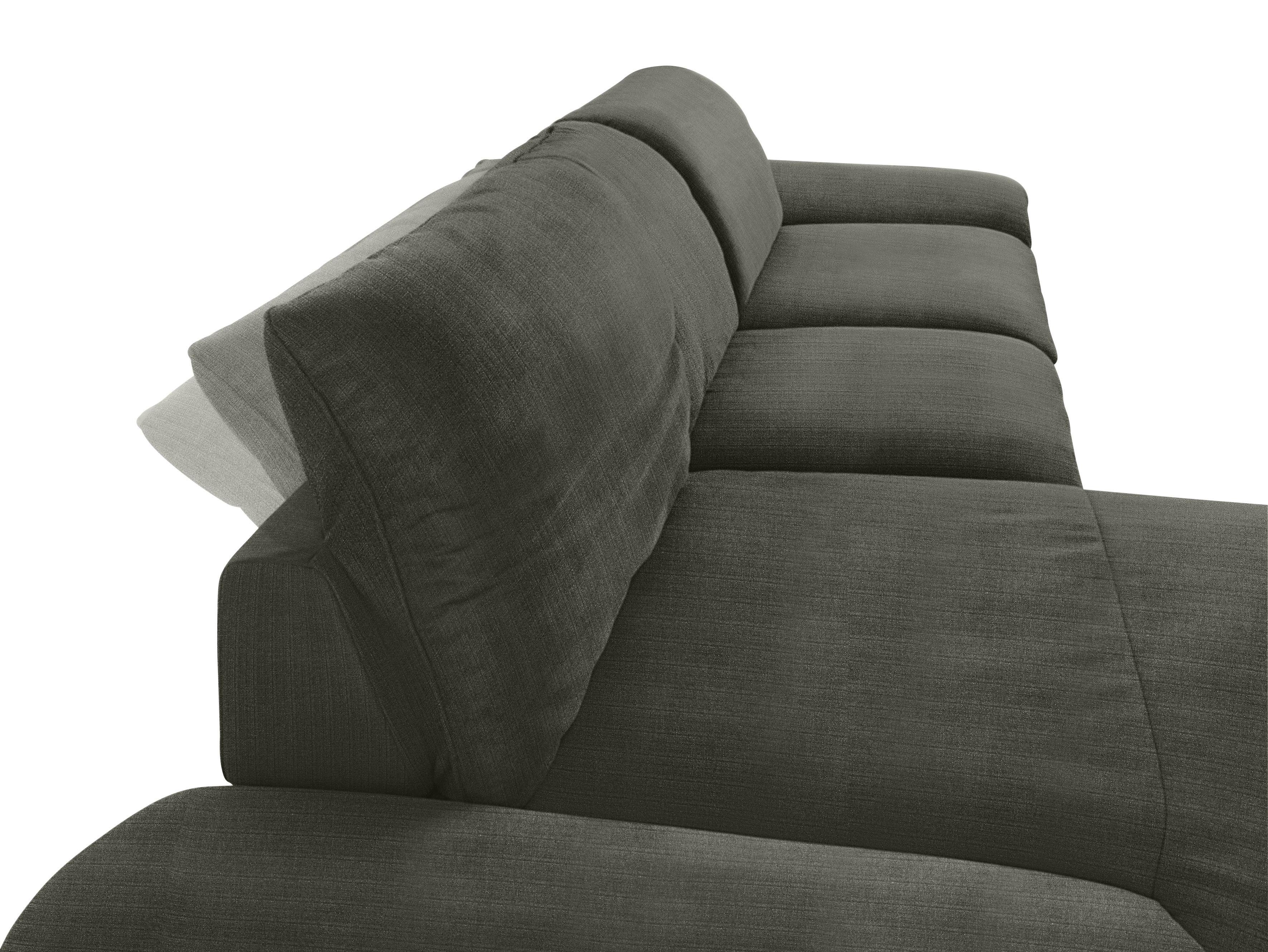 Füße Sitztiefenverstellung, enjoy&MORE, Ecksofa W.SCHILLIG cm pulverbeschichtet, schwarz Breite 340