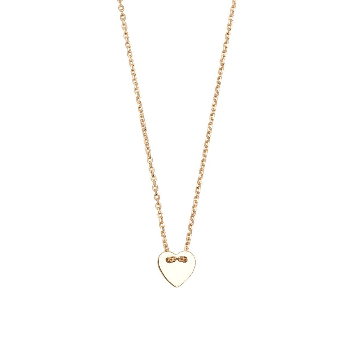 Kette mit Einhänger Halskette mit Anhänger Damen Herz Silber Vergoldet 45 cm XS3566G