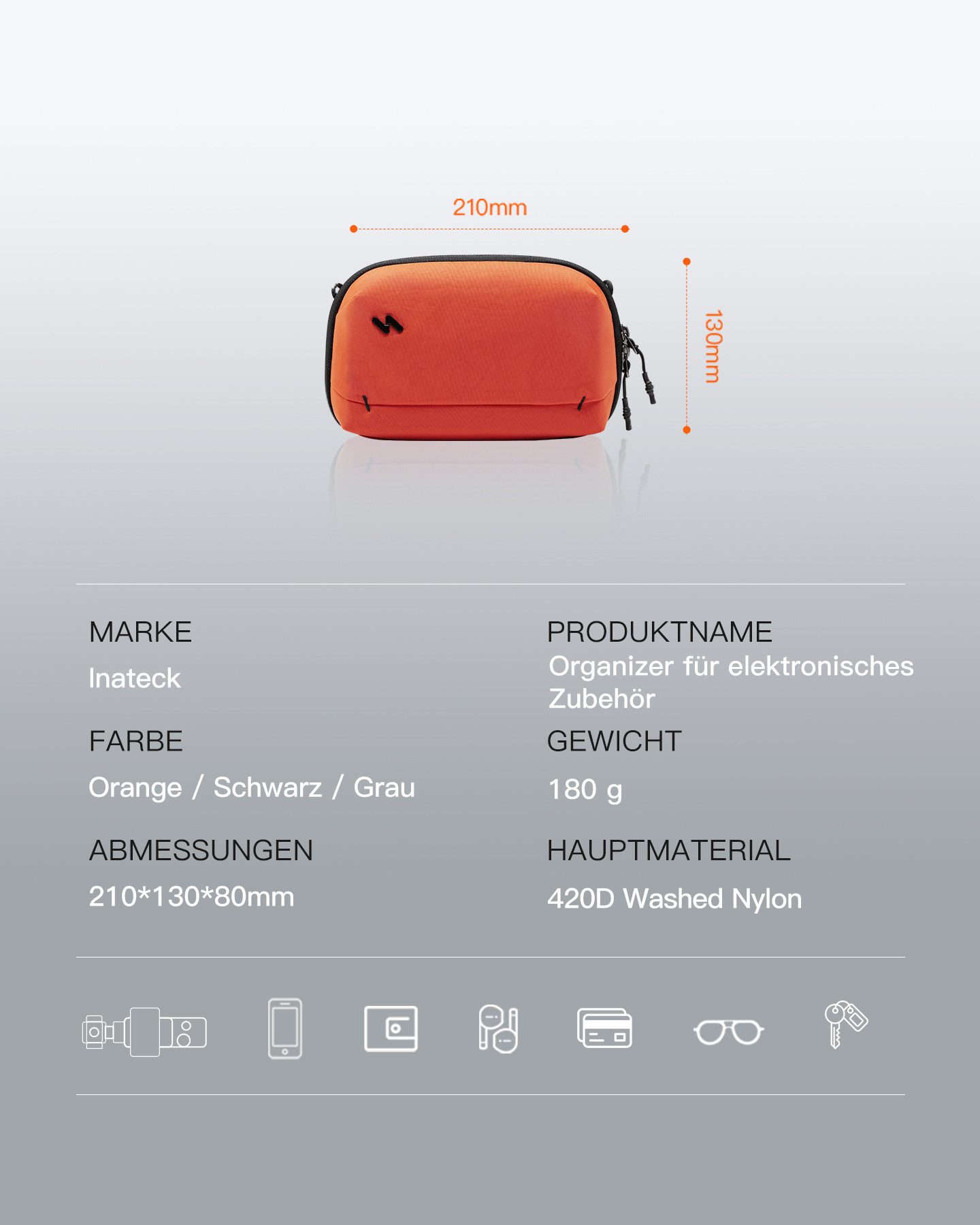 Inateck Taschenorganizer kabeltasche organizer Tech Pouch günstig online kaufen