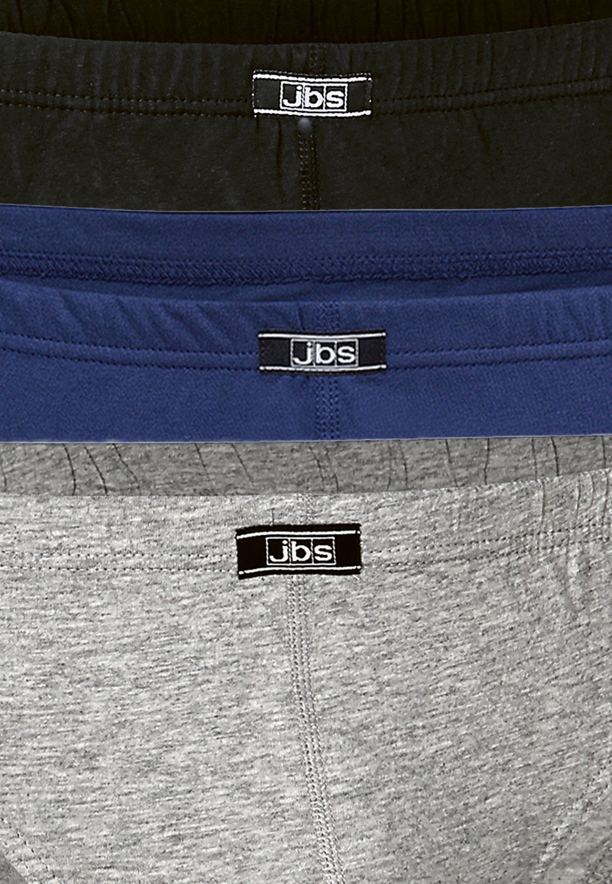 jbs Slip Grau 5-St) - Eingriff - Organic Mini Cotton Unterhose Baumwolle (Spar-Set, Blau Pack / / Schwarz / 5er Atmungsaktiv Slip - Ohne