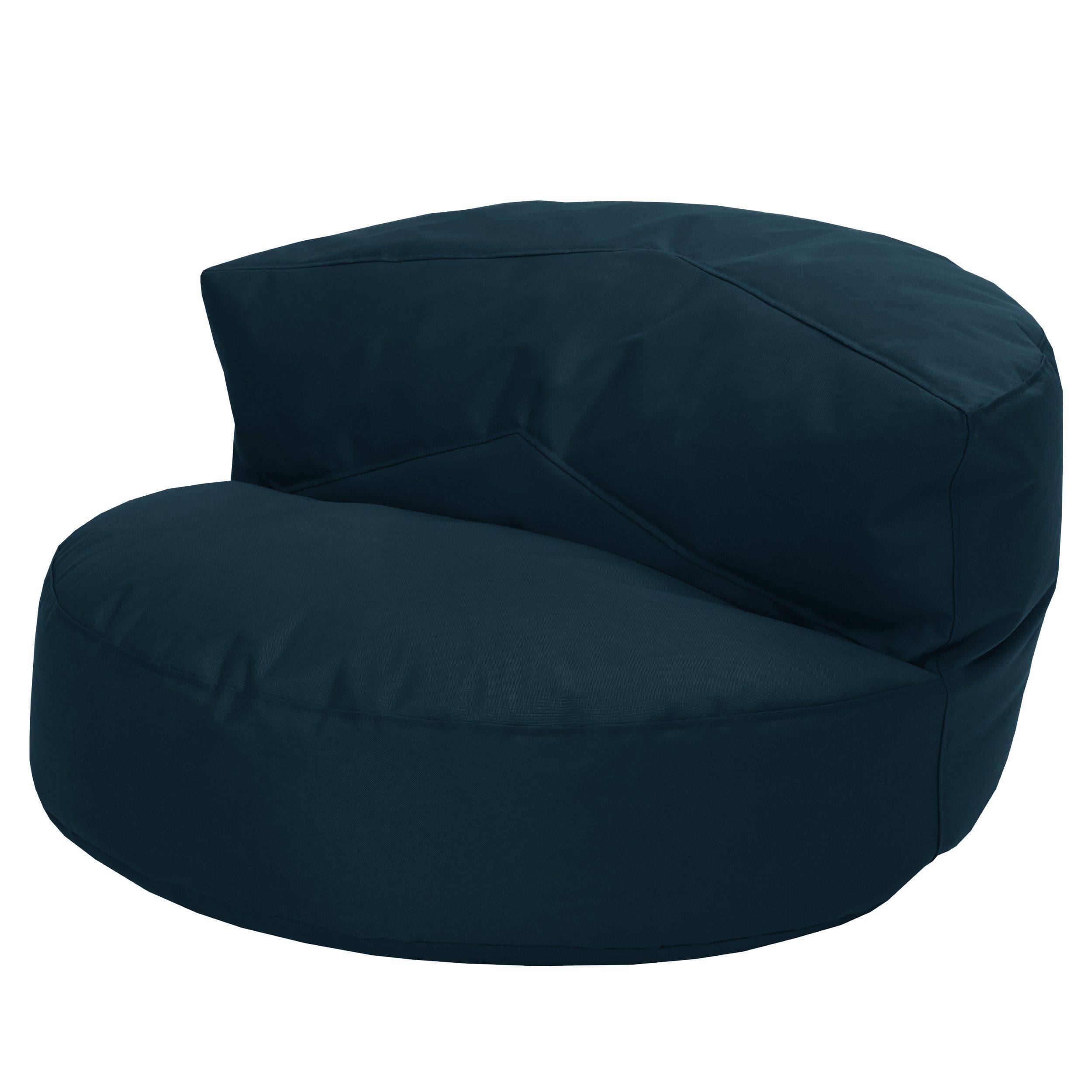 Green Bean Sitzsack Outdoor & Indoor Sofa mit EPS Perlen Füllung (mit Rückenlehne, wasserabweisender & abwaschbarer Bezug), Couch Sitzmöglichkeit Gartenliege mit Rückenlehne Dunkelblau