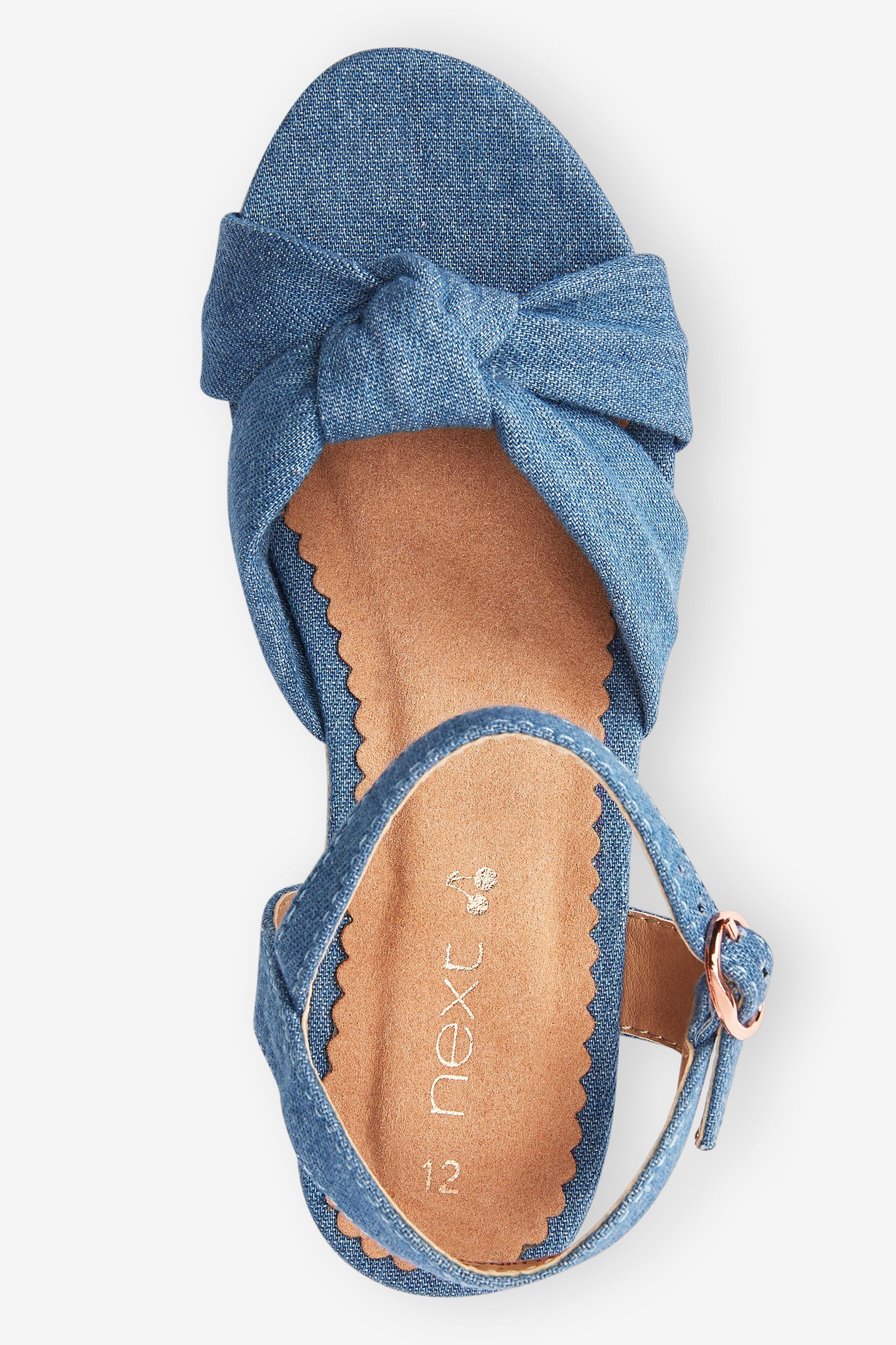 Next Sandalen mit Keilabsatz Knot Denim (1-tlg) Sandale Detail