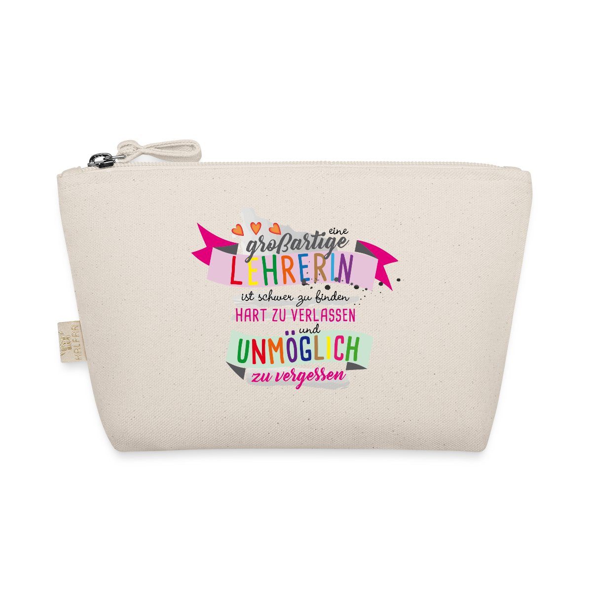 Spreadshirt Kosmetiktasche Eine Großartig Lehrerin ist Schwer Zu Finden Täschchen (1-tlg)