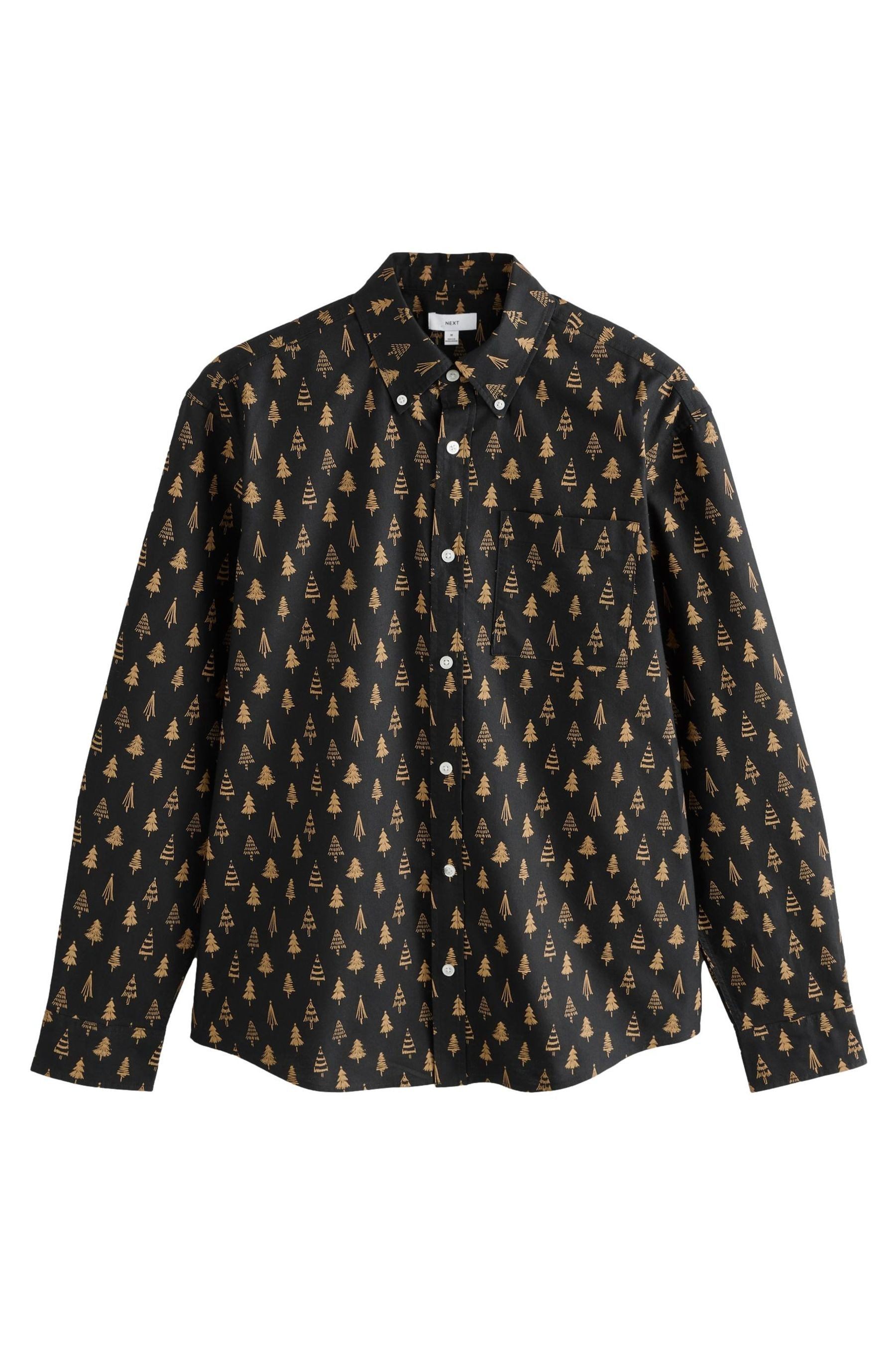 Next Langarmhemd Langärmeliges Hemd mit Weihnachtsmotiv (1-tlg) günstig online kaufen
