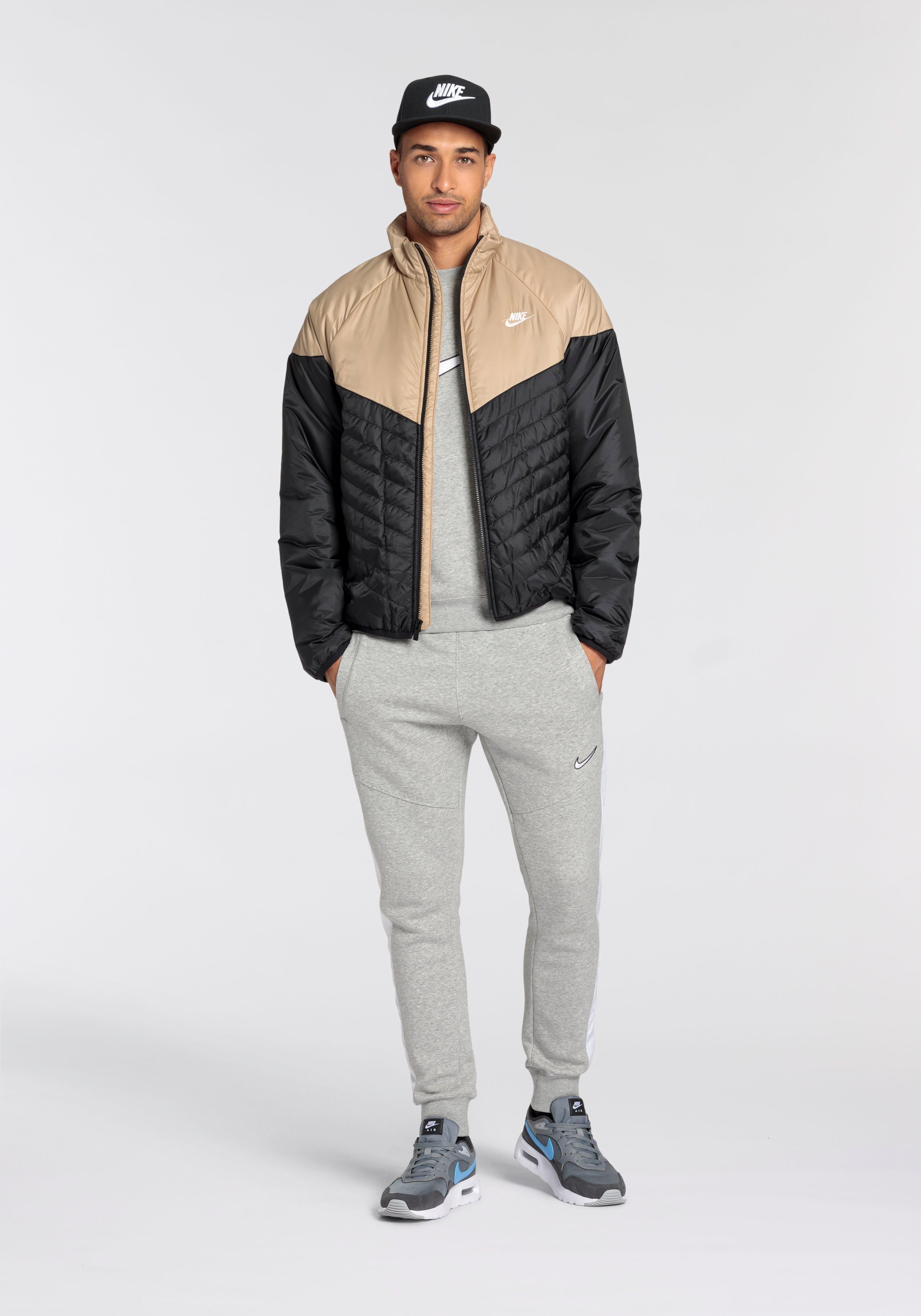 Nike Sportswear Steppjacke WINDRUNNER PUFFER STORM-FIT BLACK/KHAKI/SAIL MID-WEIGHT MEN'S