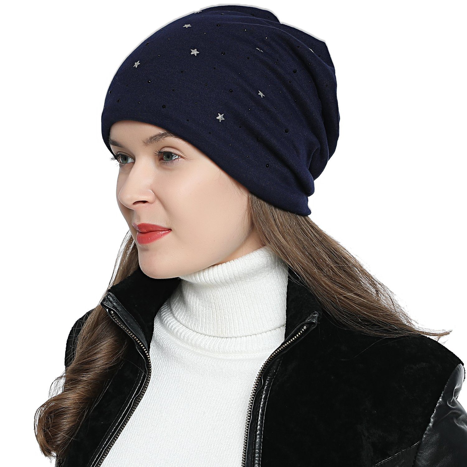 DonDon Beanie Damen Slouch mit Print (Packung, 1-St) Teddyfleece günstig online kaufen