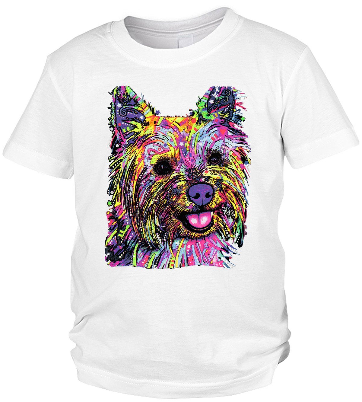 Kinder Shirts Tini - Shirts Print-Shirt Yorkshire Terrier Kinder Tshirt buntes Hundemotiv Kindershirt : Yorkie