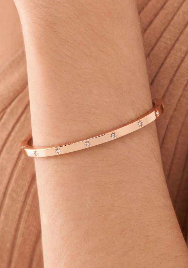 Fossil Armreif Schmuck Geschenk Edelstahl Armschmuck SADIE, mit Glasstein