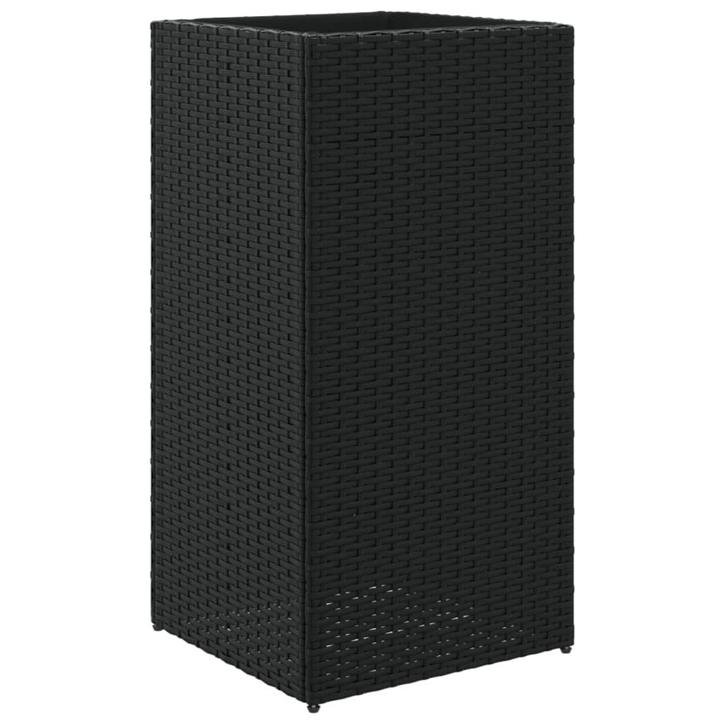 vidaXL Blumentopf Pflanzkübel Schwarz 40x40x80 cm Poly Rattan (1 St)