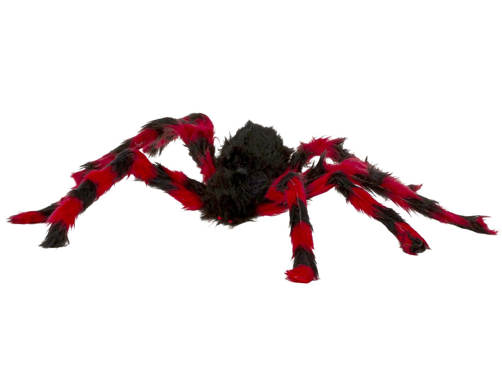 Mel-O-Design Dekofigur 1680 Halloween Spinne schwarz rot mit Haaren und roten Augen (1 St) | Dekofiguren