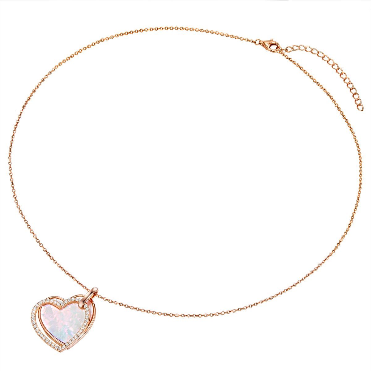 Rafaela Donata Silberkette Herz roségold, aus Sterling Silber