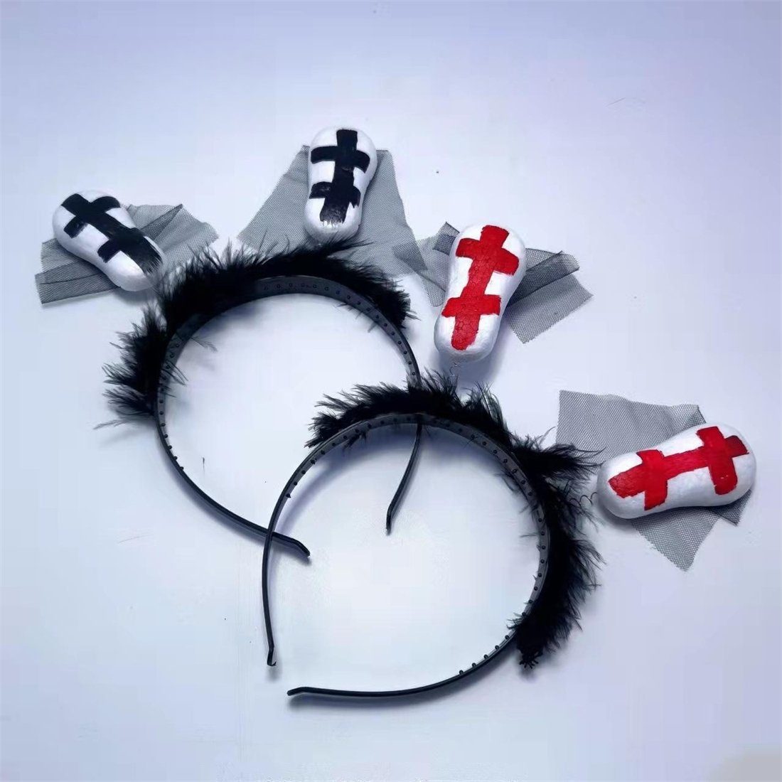 YOOdy~ Diadem damen Halloween Zubehör für Abschlussball, Schwarz deko Grabsteine Halloween, (1-tlg), kopfschmuck Party,festliche,halloween Requisiten