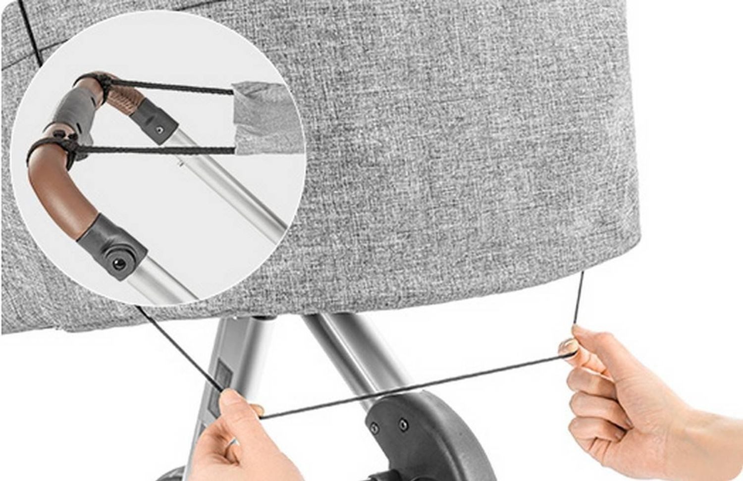 Reer Kinderwagen-Sonnenschutzhülle Grau-melange (1-St)