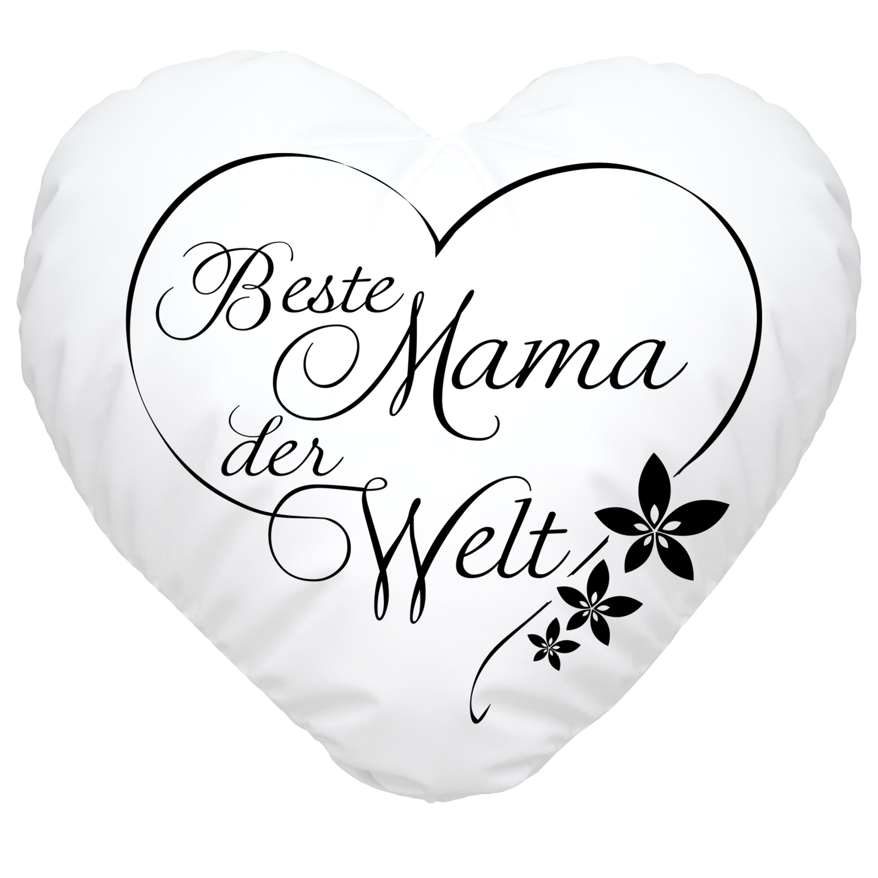 SpecialMe Dekokissen SpecialMe® Welt Mama Muttertag für Herzkissen Weihnachten der Beste Geschenk Mama Geburtstag