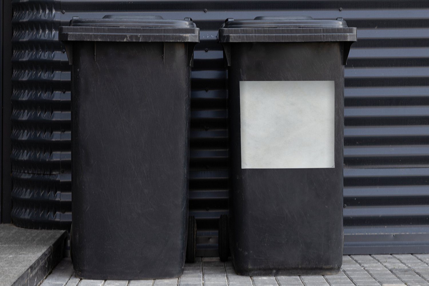 MuchoWow Design Mülleimer-aufkleber, Abfalbehälter Beton St), - Wandsticker Mülltonne, Sticker, Container, Industriell - (1